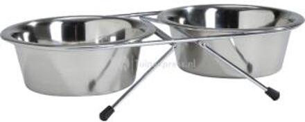 Beeztees Draadstand 2x Steeldish 460 0,18 Liter