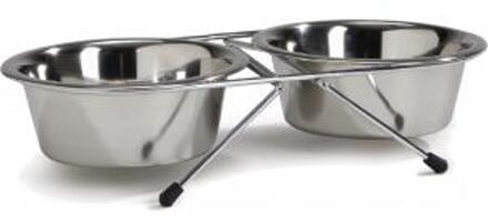 Beeztees Draadstand Met 2steeldish 461 0,45l