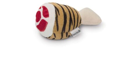 Beeztees Drumstick Tijger - Knuffel - Hondenspeelgoed - Bruin - 12,5x7 cm