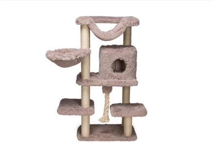 Beeztees Duco - Krabmeubel - Pluche - Taupe - 60x45x126 cm