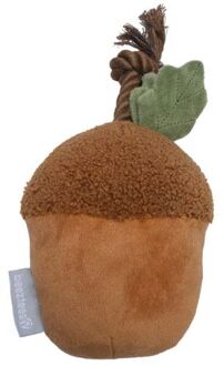 Beeztees Eikel met Touw - Knuffel - Hondenspeelgoed - Bruin - 24x11x10 cm