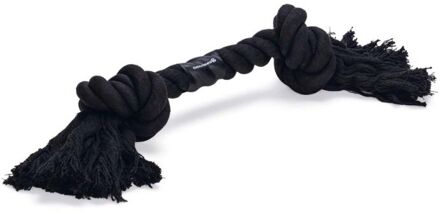 Beeztees Flostouw - 2 Knopen - Hondenspeelgoed - Zwart - 50x9x7,5 cm