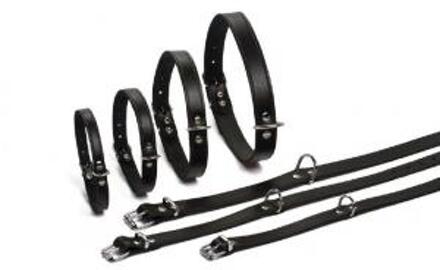 Beeztees Halsband Hond - Leer - Zwart - 43-52 cm x 20 mm