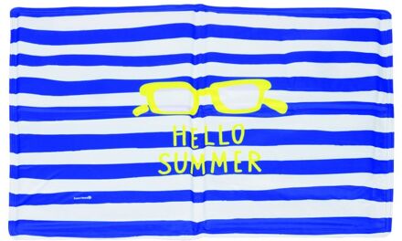 Beeztees Hello - Koelmat hond - 100x60x2,5 cm - Blauw