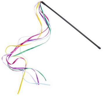 Beeztees Hengel Gekleurd lint - Kattenspeeltje - Assorti