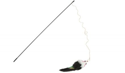 Beeztees Hengel met pluche muis - Kattenspeeltje - Multi