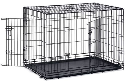 Beeztees Hondenbench - Zwart - 107x70x76 cm - Extra groot