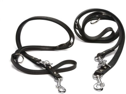 Beeztees Hondenriem - Leer - Zwart - 200x20cm