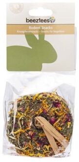 Beeztees Hooi donut - Knaagdiersnack - Roos - Goudbloem - 65 gram