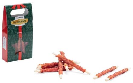 Beeztees Kerst kauwstaaf - Hondensnack - Eend - 12,5 cm - 8 stuks