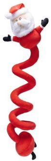 Beeztees Kerstman Spiraal - Knuffel - Hondenspeelgoed - Rood - 32,5x16x8 cm