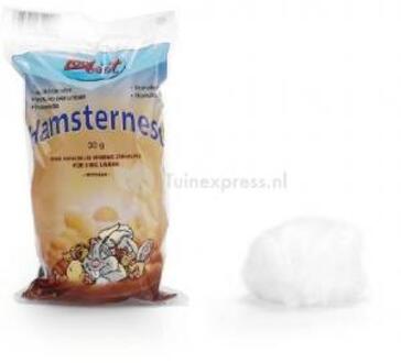 Beeztees Knaagdierwatten eetbaar - Wit 30gr