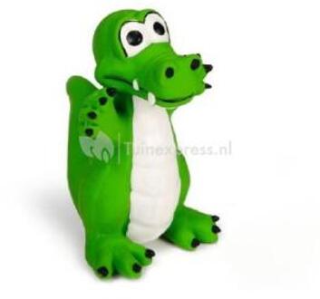 Beeztees Krokodil - Hondenspeelgoed - Groen - 12 cm