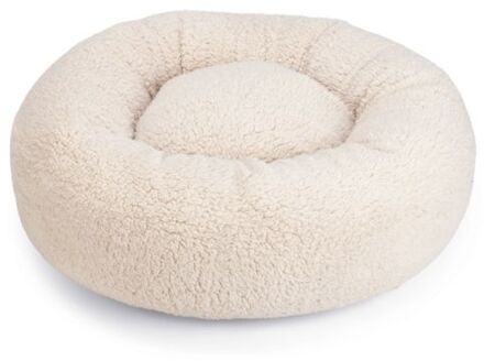 Beeztees memory foam jaxx - hondenmand - pluche - beige - 50x50x20 cm