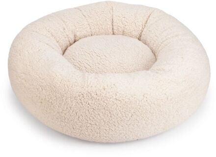 Beeztees memory foam jaxx - hondenmand - pluche - beige - 60x60x25 cm