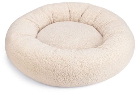 Beeztees memory foam jaxx - hondenmand - pluche - beige - 70x70x25 cm