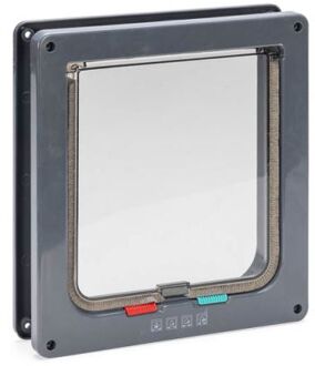 Beeztees Muze - Kattenluik - 25x23,2x5,5 cm - Antraciet - 475 gram