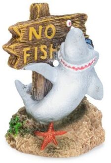 Beeztees No Fishing Haai - Aquarium Ornament - 7x6x8,5 cm