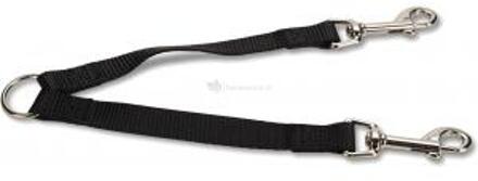 Beeztees nylon koppelstuk duo zwart 2x17,5x15