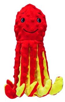 Beeztees Octopus Amy - Knuffel - Hondenspeeltje - Rood - 25x8,5x7,5 cm