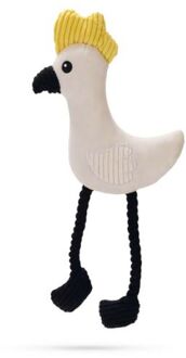 Beeztees Papegaai Parki Knuffel - Hondenspeelgoed - Wit - 42x19,5x6 cm