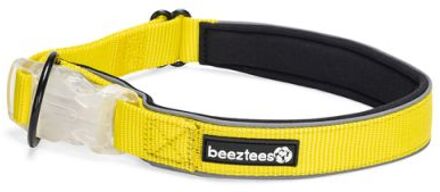 Beeztees Parinca Hond - Lichtgevende halsband - Geel - Nylon - XL - 50-55x2,5 cm