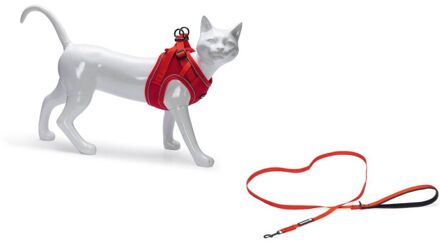 Beeztees Parinca - Kattentuigje - Rood - Nylon - 42-31 cm