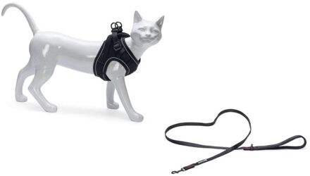 Beeztees Parinca - Kattentuigje - Zwart - Nylon - 42-31 cm