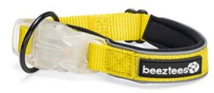 Beeztees Parinca - Lichtende Halsband - Hond - Geel - Nylon - S - 30-35x2 cm