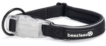 Beeztees Parinca - Lichtende Halsband - Hond - Zwart - Nylon - M - 35-40x20 cm