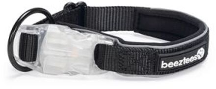 Beeztees Parinca - Lichtende Halsband - Hond - Zwart - Nylon - S - 30-35x20 cm