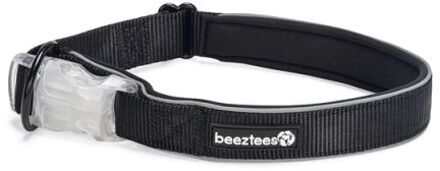 Beeztees Parinca - Lichtende Halsband - Hond - Zwart - Nylon - XL - 50-55x25 cm