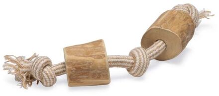 Beeztees Patries - Flostouw - Koffiehout - Hondenspeelgoed - Hout|Wit - Medium