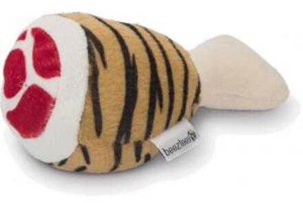 Beeztees Pluche hondenspeeltje drumstick tijger 12.5 cm