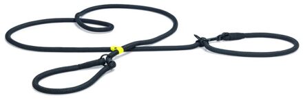 Beeztees Premium Parinca - Jachtlijn Hond - Zwart - Nylon - Medium - 300x12 cm