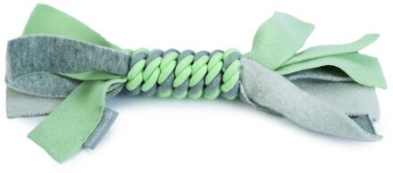 Beeztees puppy speeltouw kaz - hondenspeelgoed - grijs/groen - 25 cm