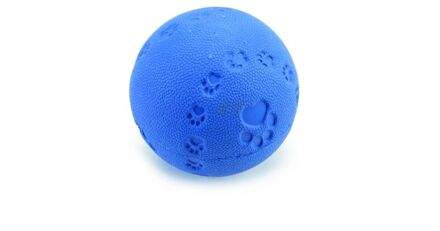 Beeztees Rubbel Bal+Pieper Blauw 7,5cm