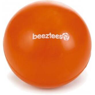 Beeztees rubber bal massief no 4 oranje 7,5 cm