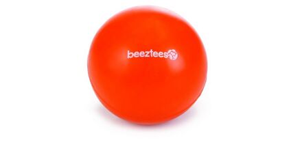 Beeztees rubber bal massief no 4 oranje 7,5 cm