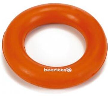 Beeztees rubber ring massief oranje 9 cm