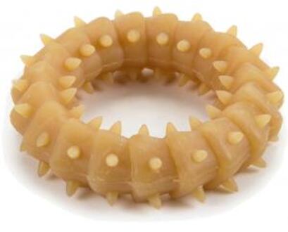 Beeztees Rubberen ring voor puppy hondenspeeltje naturel 8 cm