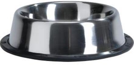 Beeztees Rvs Eet Of Drinkbakje met Antislip Rand 0,30l