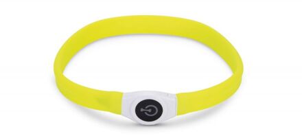 Beeztees Safety Gear Glowy - Halsband Hond - Geel - 65x2,5 cm