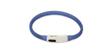 Beeztees Safety Gear halsband met USB aansluiting Dogini blauw  35 cm x 10 mm
