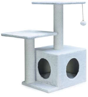 Beeztees Serpa - Krabpaal - Pluche - Wit - 45x34x70 cm