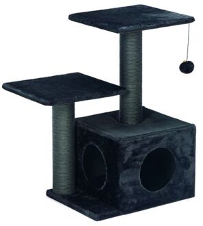 Beeztees Serpa - Krabpaal - Pluche - Zwart - 45x34x70 cm