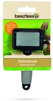 Beeztees Slickerborstel - 12 cm - Zwart/grijs
