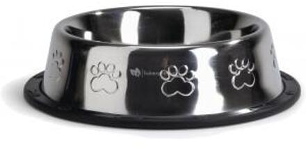 Beeztees Steeldish Antisliprand Voetopdruk 0,70l