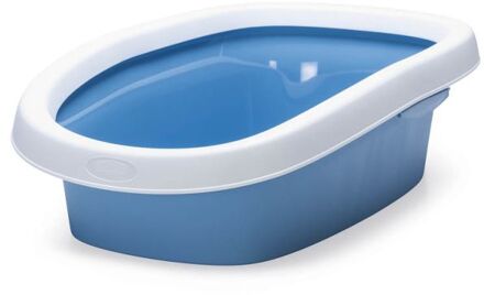 Beeztees Stefanplast Sprint 20 - Kattenbak - Open - 39x58x17 cm - Wit Blauw