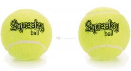 Beeztees Tennisbal+Pieper - Hondenspeelgoed - 2ST - 8 cm